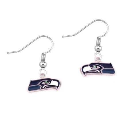 Seattle Seahawks Logo Earrings NFL FOOTBALL TEAMS US STOCK SHIPPING FAST Cover