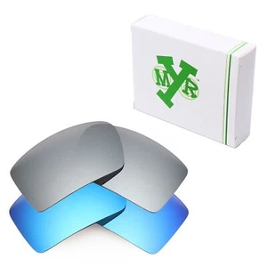 hdhut POLARIZED Replacement Lenses for-Oakley Eyepatch 1 & 2 Titanium / Ice Blue - Picture 1 of 8