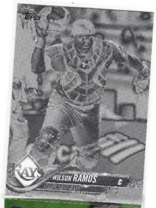 2018 Topps Series TWO BLACK & WHITE NEGATIVE WILSON RAMOS RAYS #476 METS - Picture 1 of 1