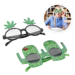 2Pcs Photo Booth Props Maple and Cactus Glasses Birthday Party Favors Supplies - Picture 1 of 12