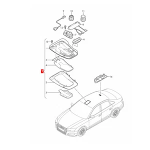 Hot Front Overhead Dome Light Panel for Audi A4 B9 A5 S4 S5 RS4 RS5 2019-2023 - Picture 1 of 2