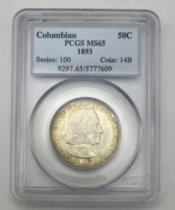 1893 Columbian 50c MS65 Half Dollar - Picture 1 of 2
