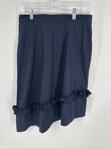 Ivanka Trump Navy  Layered Ruffled Skirt Sz 2 - Picture 1 of 9