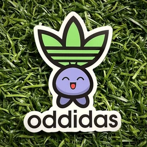 Nintendo X Adidas Mashup Aufkleber seltsam Oddidas gestanzt matt 3"" Anime Pop Art - Bild 1 von 1