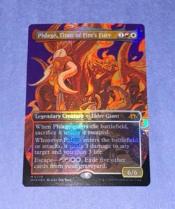 Magic MtG: *Borderless Foil* Phlage, Titan of Fire's Fury (Modern Horizons 3) NM - Picture 1 of 1