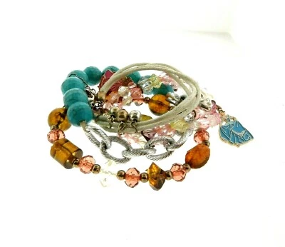 4 pulseras de cuero con cuentas y elásticas Disney Foto 1 de 4