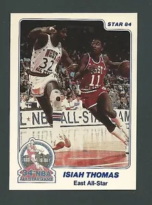Tarjeta de Juego de Estrellas Isiah Thomas 1984 Star NBA #11 - Imagen 1 de 2