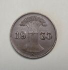 Germany 1933 A 1 Reichspfennig Copper coin 1.97 g.