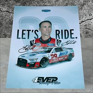 Kevin Harvick LETS RIDE #29 4EVER BUSCH SGR 2023 NASCAR autographed 8.5x11 photo