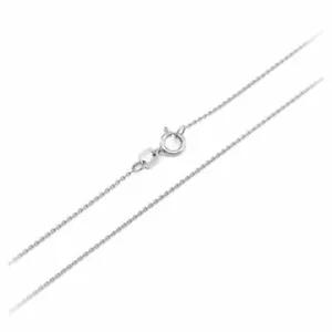 JackAni 10k or 14k Italian White Gold Rolo Style 1mm Wide Chain - Picture 1 of 2