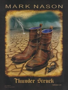 2010 Mark Nason Thunder Struck Boots - Scorpion Lightning Storm - Print Ad Photo - Bild 1 von 1