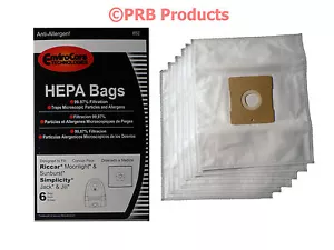 HEPA Type Z Bag Fits Riccar Moonlight Sunburst Pizzaz Canister Vacuum Cleaners - Picture 1 of 11