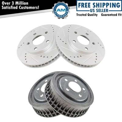 Juego de rotores de freno delanteros y traseros para Buick Chevrolet Oldsmobile Pontiac Foto 1 de 4