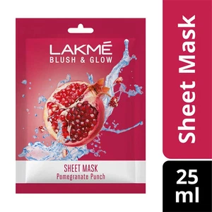 Lakme Blush & Glow Granatapfel Blatt Maske Obst Gesichtsbehandlung wie Glow (25ml) - Bild 1 von 5