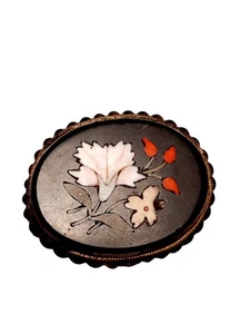 Vtg Flower Brooch Pin - Picture 1 of 9