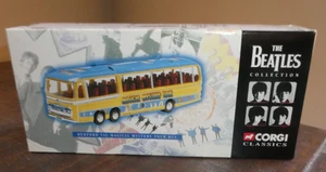 THE BEATLES PIÙ GRANDE PRESSOFUSO MODELLO CORGI MAGICO MISTERO TOUR PULLMAN BUS IN SCATOLA - Foto 1 di 7