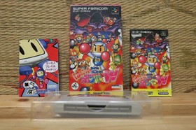 Panic Bomber w w/box manual Card Bomberman Nintendo Super Famicom SFC VG!