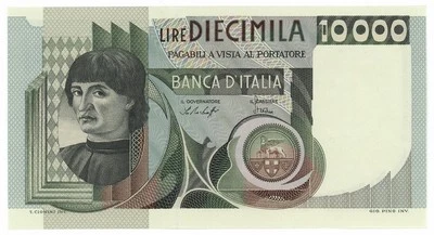 10000 LIRE RITRATTO D'UOMO A MEZZOBUSTO ANDREA DEL CASTAGNO 30/10/1976 FDS-/FDS - Image 1 of 4