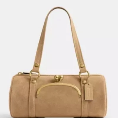 Bolsa Coach SOUL Kisslock Barril Camurça RUNWAY Frete Rápido - Imagem 1 de 4