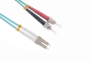 10 Gig LC to ST MM Duplex 50/125 Fiber Patch Cable 1M - Lifetime Warranty - Picture 1 of 6