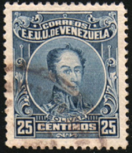 Sello Venezuela 36526 Scott #276 General Militar Simón Bolívar Espalda Limpia Foto 1 de 1