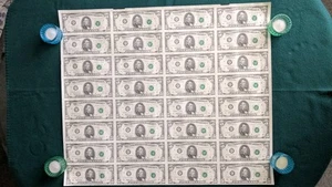 $5.00 (32) Note Uncut Sheet 1995 FRB "F" - Picture 1 of 6