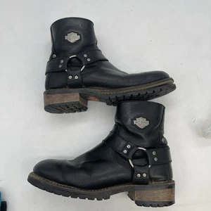 Harley Davidson Boots Mens 9 M Scout Harness Riding Black Workwear Grunge D95262 - Picture 1 of 16