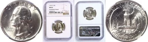 1932-S 25C Washington Quarter NGC MS-63 - Picture 1 of 3