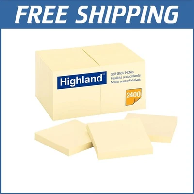 Yellow Square Sticky Notes, 3x3 Inches, 24 Pads/Pack, 8 Packs for Office Use - Image 1 of 3