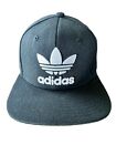 Adidas Originals Snapback Hat Cap Black White Wool Blend Flat Bill