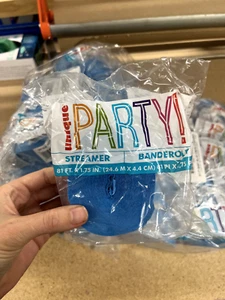 BULK BUY 36 x UNIQUE 81ft Blue Crepe Streamer brand new party decoration - Picture 1 of 2