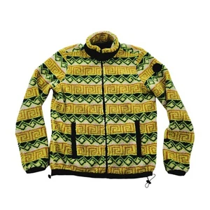 Neu American Eagle XS Sherpa-Jacke mit durchgehendem Reißverschluss gelb aztekisch X Small  - Bild 1 von 10