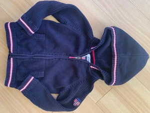 Jacadi Paris Pullover Strickjacke mit Kapuze u. Reißverschluss, 4J/104 - Bild 1 von 5