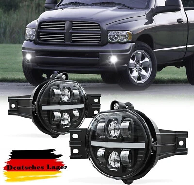 Paar Für 2002-2008 Dodge Ram 1500 03-09 Ram 2500 3500 LED Nebelscheinwerfer DRL - Bild 1 von 4
