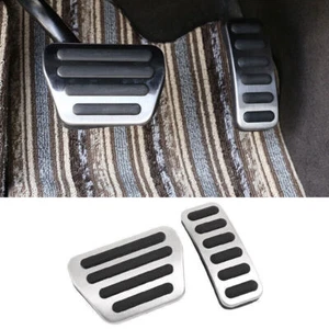Cubierta de pedal acelerador de pedal de freno de acero plateado para Range Rover L405 2013-2020 - Imagen 1 de 7
