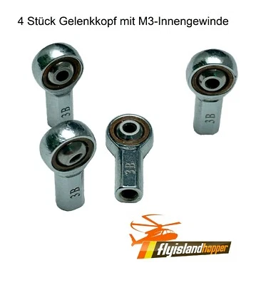 4 Stk M3 Gelenkkopf Gelenkauge Spurstangen-Lenkkopf Kugelgelenk M3-Innengewinde - Bild 1 von 4