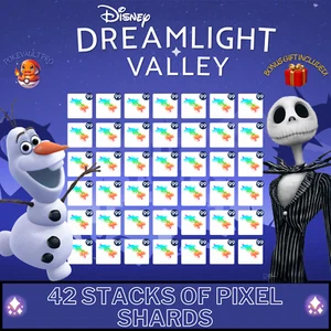 Disney Dreamlight Valley 💎 42 Stacks Of Pixel Shards 💎+ Bonus Gift - Picture 1 of 7