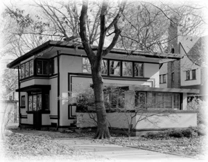 Prairie Style, Architect's own home, Sunroom, 4 bedrooms, printed house plans - Picture 1 of 8