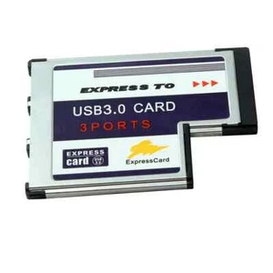 USB 3.0 54mm 3 Port Express Card Adapter Expresscard for Laptop FL1100 Chip - Photo 1/5
