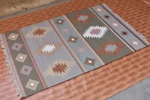 4x6 Tribal Area carpet Kilim Afghan Hand Knotted Oriental Wool Rug - Picture 1 of 6