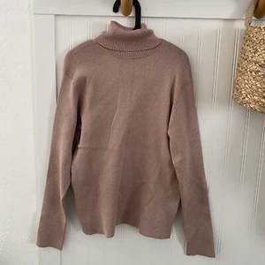 Zara Girls Pink Shimmer Cowl (Turtle/Mock) Neck Long Sleeve Top 11-12Y NWT - Picture 1 of 6