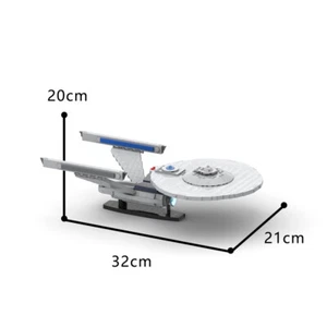ZITIANYOUBUILD Enterprise-A Spaceship with Display Stand 716 Bricks Building Kit - Picture 1 of 5