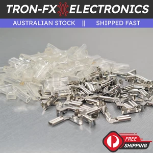 10/20/50Pcs 2.8mm Female Right Angle Spade 22-18AWG Wire Crimp Flag Terminals - Picture 1 of 9