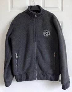 Mens Dry Laundry Japan Grey Sherpa Fleece Jacket Wings 028 Flying Squad Size M/M - Picture 1 of 8