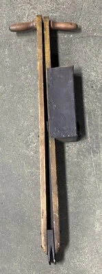 Vintage Primitive Wood & Metal Corn Seed Garden Planter Decor - Barn Find - Image 1 of 4