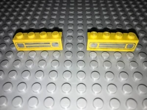 LEGO Baustein mit Druck 2 Stück 3010p20b gelb Lampenstein System City 1970 Rar - Bild 1 von 1