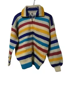 80s Kansai Yamamoto 100% zip sweater multi patterns vintage - Picture 1 of 16