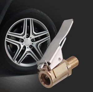 2X Tire Air Chuck with Clip Adapter, Brass Locking Tire Inflator Nozzle Con - Picture 1 of 12
