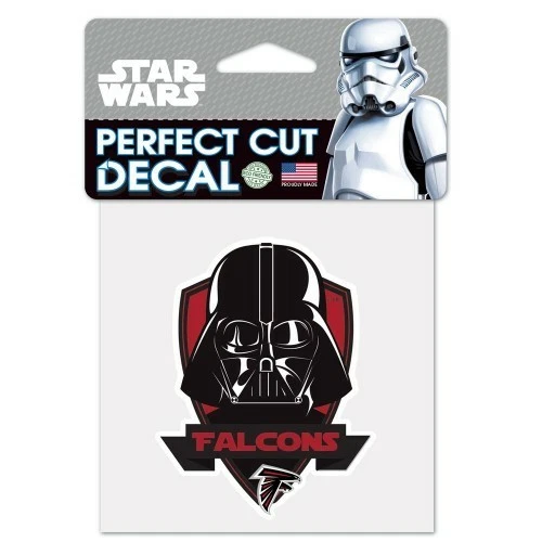 ATLANTA FALCONS STAR WARS DARTH VADER PERFECT CUT DECAL 4"X4" FOR WINDOWS  - Image 1 of 1