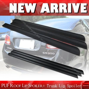 Unpainted 98-00 Fit For Lexus GS300 GS400 GS430 Trunk Spoiler + Roof Lip Spoiler - Picture 1 of 1